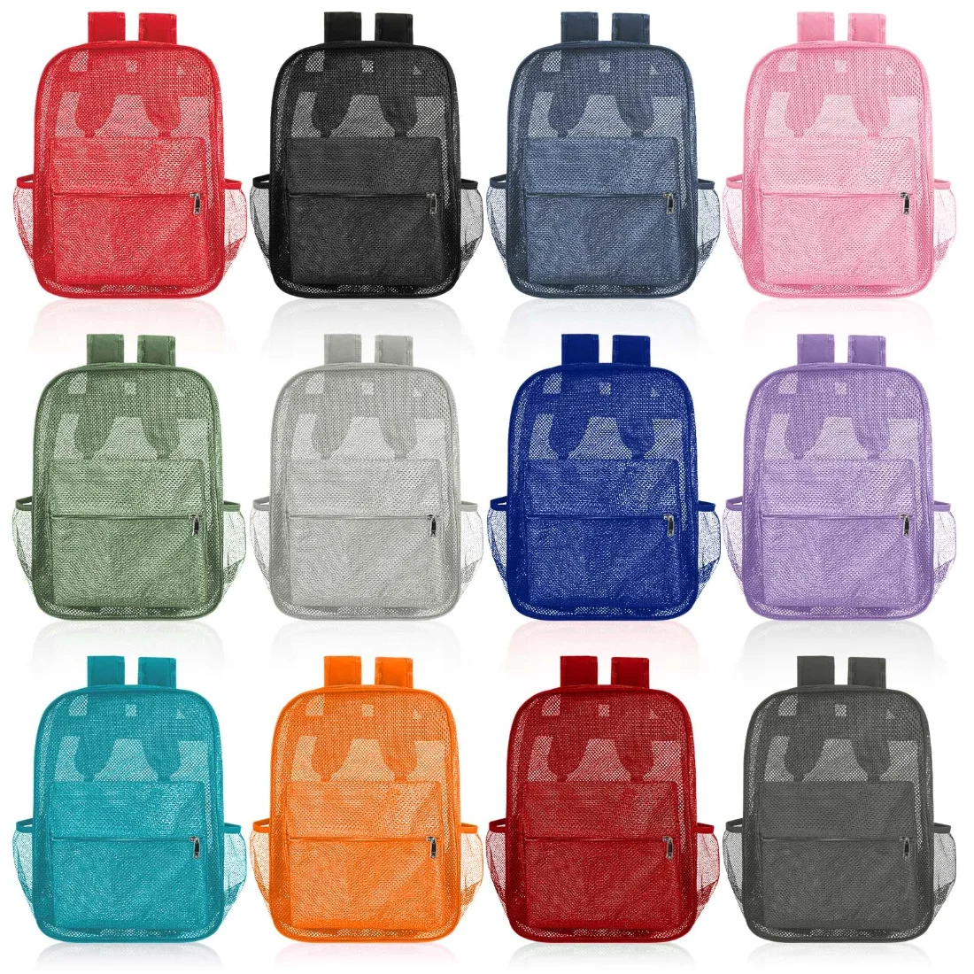 Amylove Mesh Backpack 17 Inch See Through Classic Color