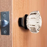Amylove Crystal Door Knobs Mortise Style Fluted Glass Door Knobs, frame 3