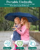 Amylove Of Rain Umbrellas Travel Windproof Automatic Open and Close, frame 2