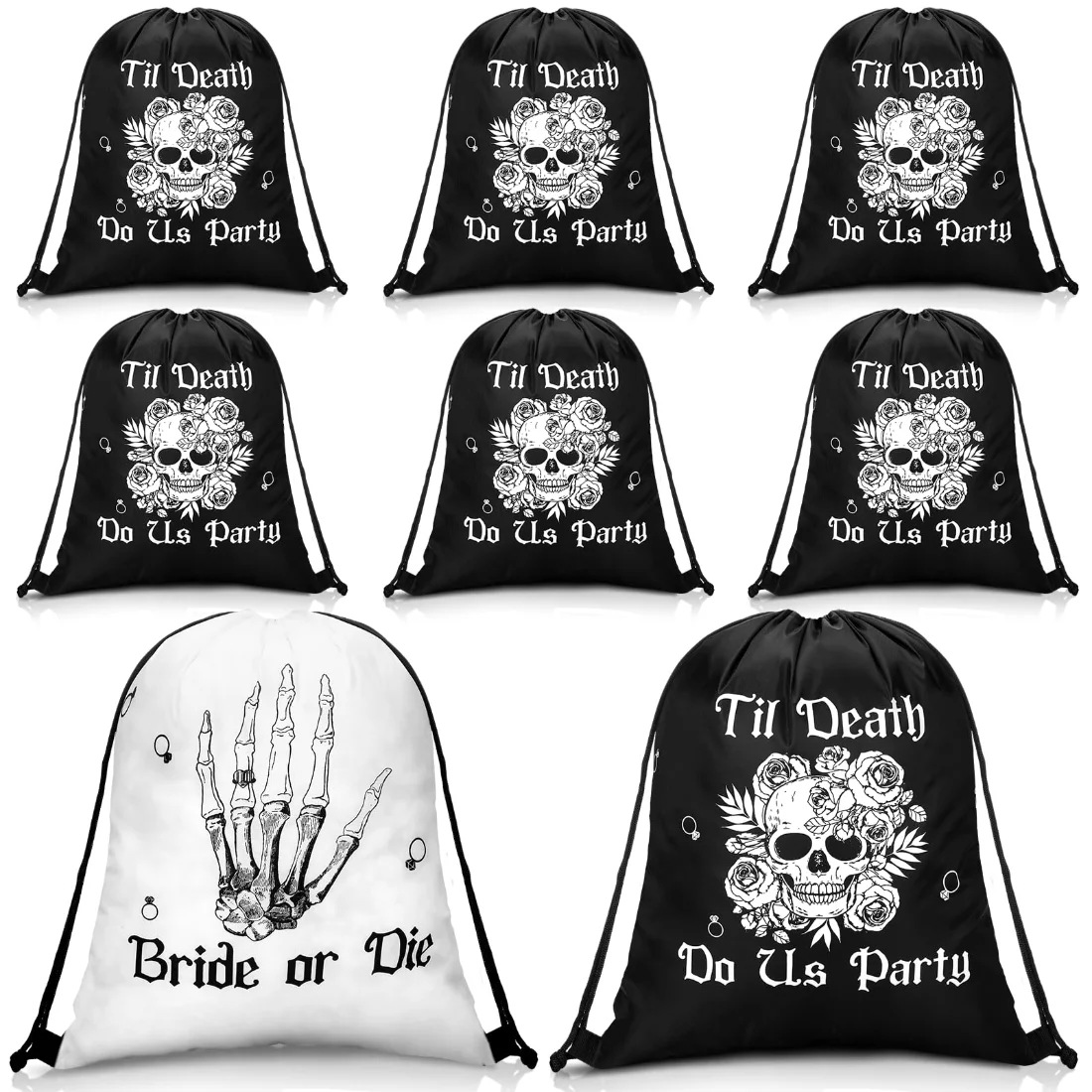 Amylove Bride or Die Bachelorette Party Drawstring Bags