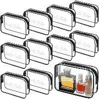 Amylove Bridesmaid Makeup Bag for Bridal Party Gifts Clear Makeup, frame 1