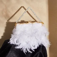 Amylove Feather Clutch Purse, frame 2