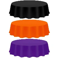 Amylove Halloween Plastic Tablecloth Disposable Round, frame 1