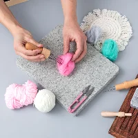 Amylove Needle Felting Pad Needled Felting Mat Wool Supplies Thick, frame 4