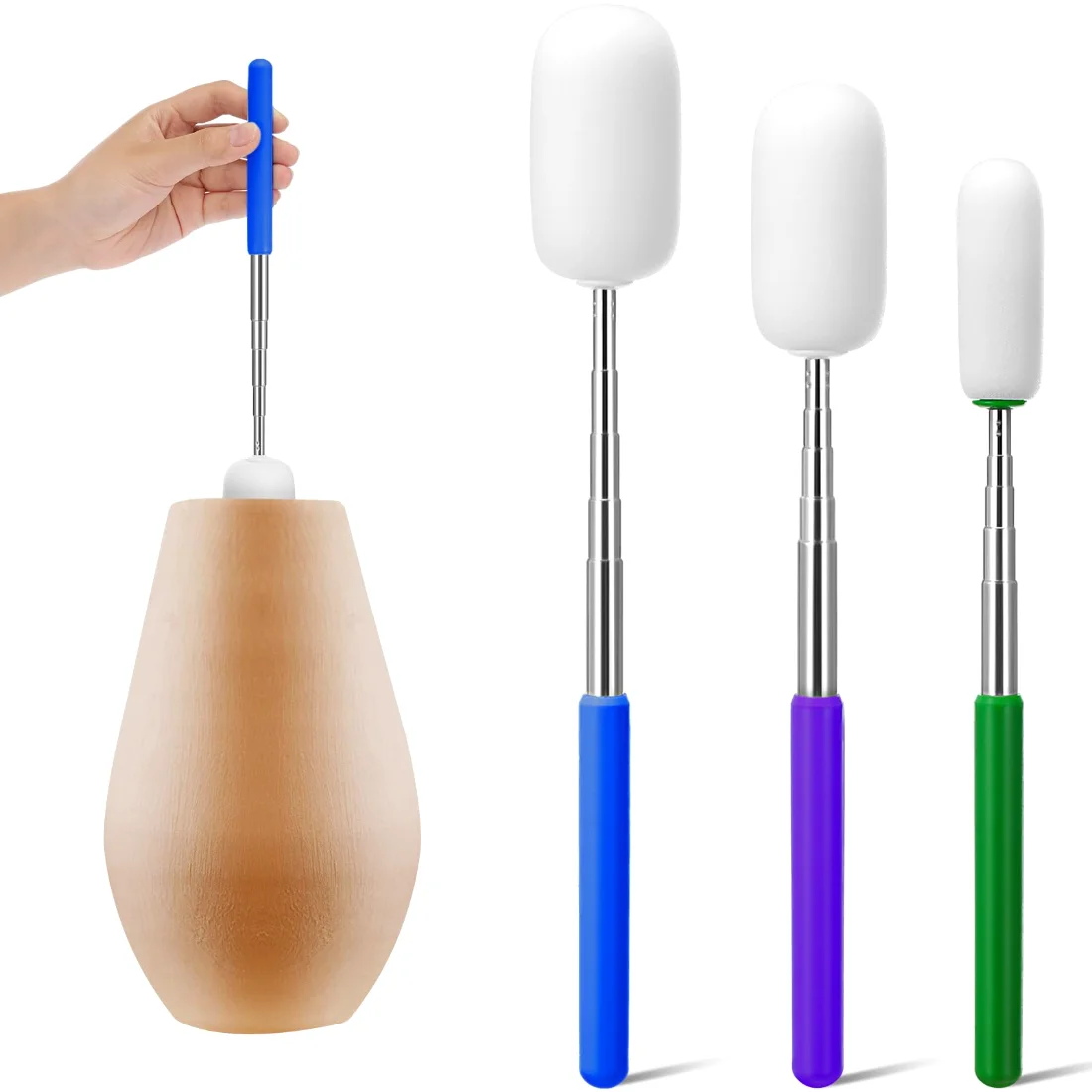 Amylove Telescoping Sponge Stick for Pottery 27" Long Detachable