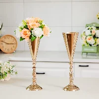 Amylove Gold Wedding Centerpieces 16.5 Inch Classic Vase Stand, frame 2