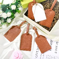 Amylove Leather Luggage Tags Wedding Favor Luggage Tag, frame 2