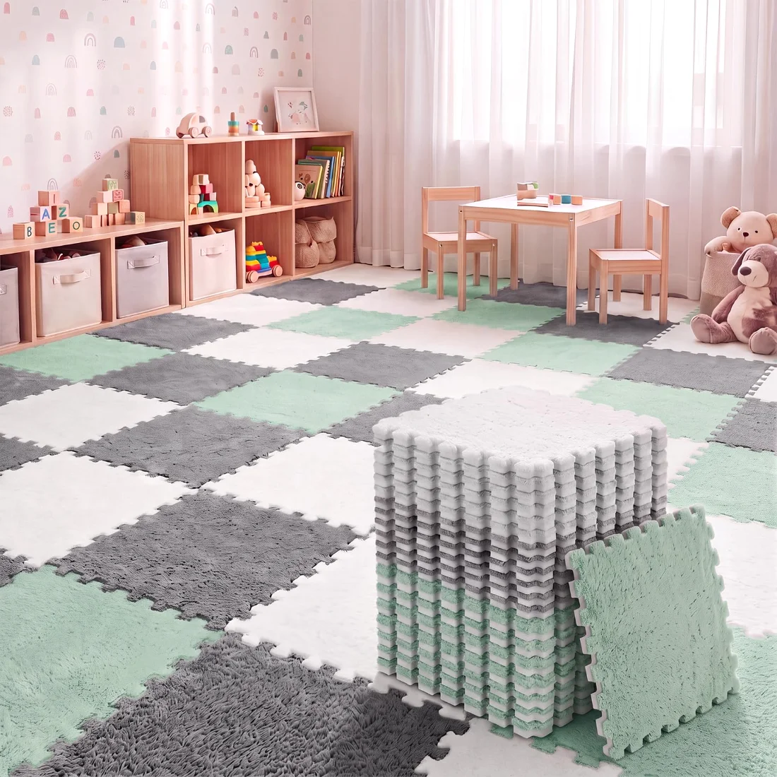 Amylove Foam Interlocking Carpet Tiles